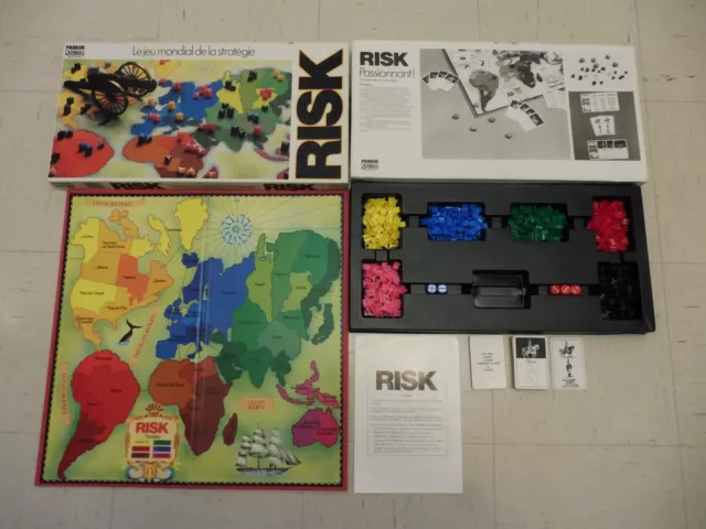 Risk - Jeu Parker 1985 - jouets rétro jeux de société figurines et objets  vintage