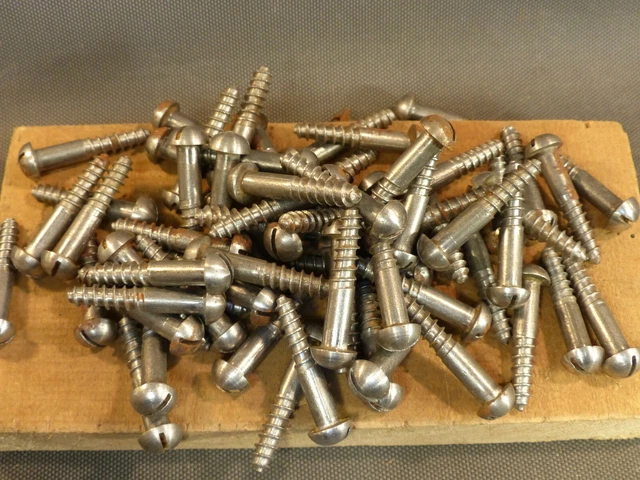 Lot De 200 Vis à Bois Tête Bombée 2.5 X 40 Mm - Ancien Stock Quincaillerie - Marque Unis France - Acier - Neuf