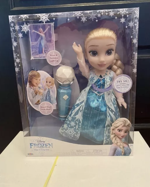 Disney Frozen Sing A Long Elsa Doll + Microphone Brand New Sealed Jakks Pacific