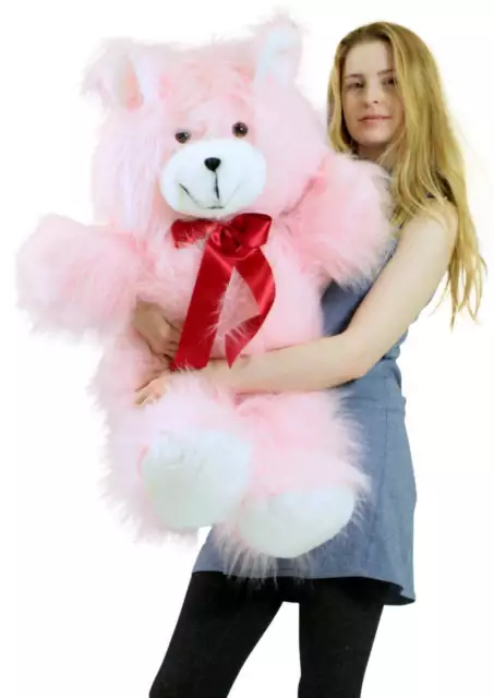 American Made Giant Pink Teddy Bear 36 Inch Soft 3 Foot Teddybear