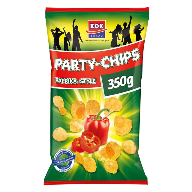Xox Classic Party Chips Poivron Style Croustillant Chips de Pomme de Terre