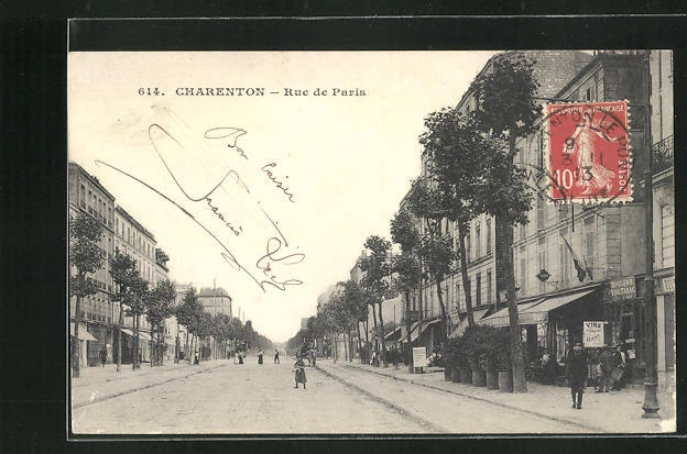 CPA Charenton, Rue de Paris, view from rue 1913