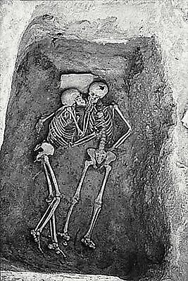 Antique Skeleton Kiss Photo 321b Odd Strange & Bizarre