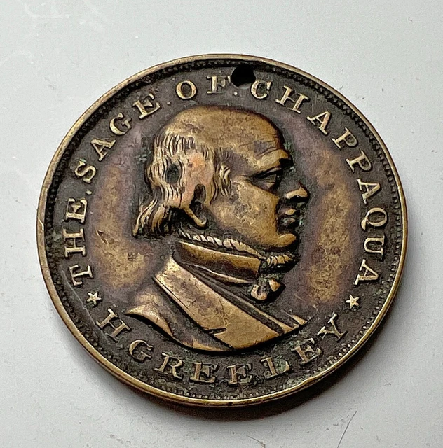 1872 Horace Greeley Amnesty Political Campaign Token
