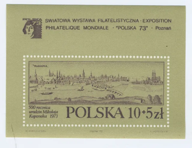 POLAND 1973 - Polska 73,  Intl. Philatelic Exhibition - Souvenir Sheet MNH