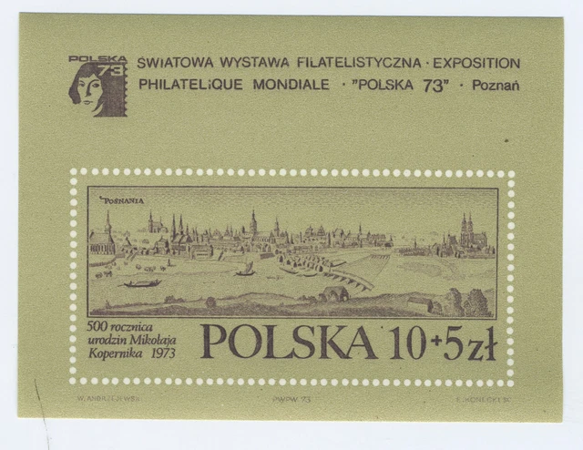 POLAND 1973 - Polska 73,  Intl. Philatelic Exhibition - Souvenir Sheet MNH