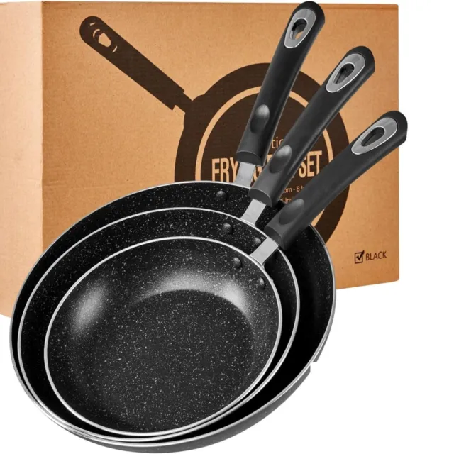 Nonstick Frying Pan Set-3-Pieces Aluminum Skillet Pan Set ,8", 9.5" and 11"