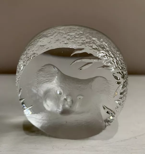 Mats Jonasson Art Glass Koala Signature Collection Lead Crystal  Handmade Sweden