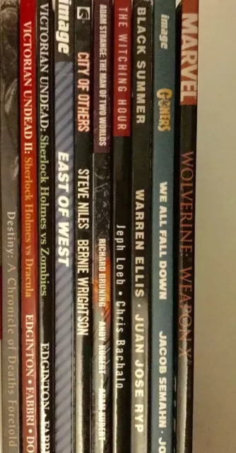 Marvel DC Vertigo Image Dark Horse Comics Mixed 10 Book Trade Paperback TPB Lot