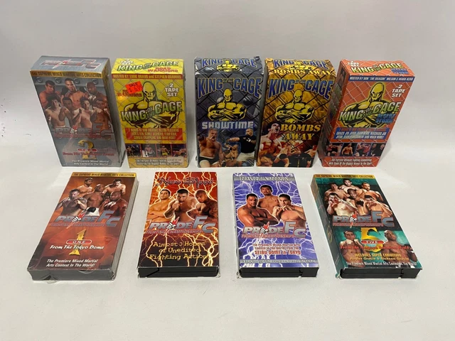 LOT DE 14 cassettes VHS Pride Fighting King of The Cage arts martiaux
