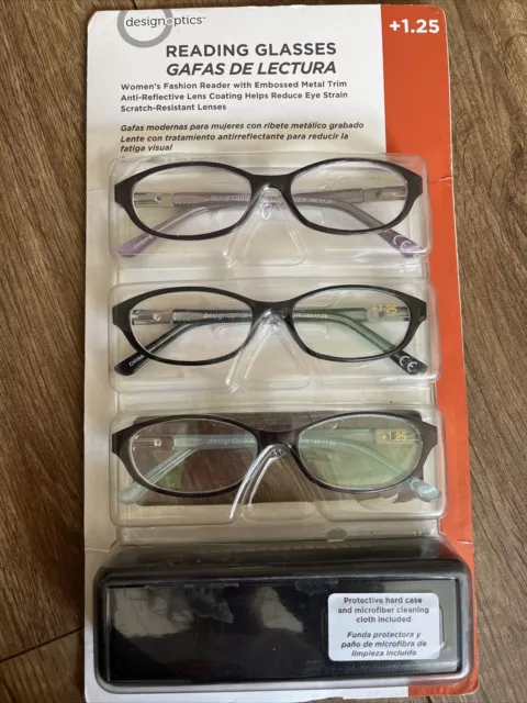 Design optics reading glasses 3 pack shop