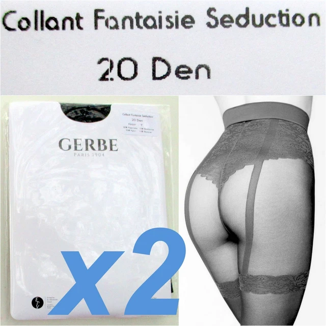 Collant Transparent Voile 15 Gerbe Noir Taille 1 - Neuf Sous Emballage, Voile Mat Fin