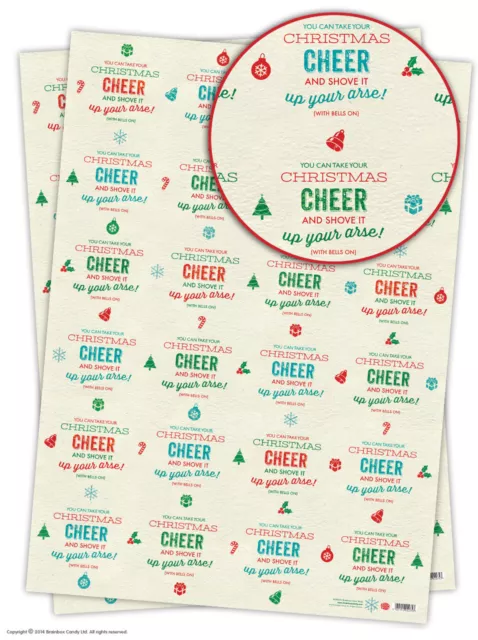 Christmas Wrapping Paper Secret Santa Gift Wrap Funny RUDE Hilarious Cheeky  Xmas