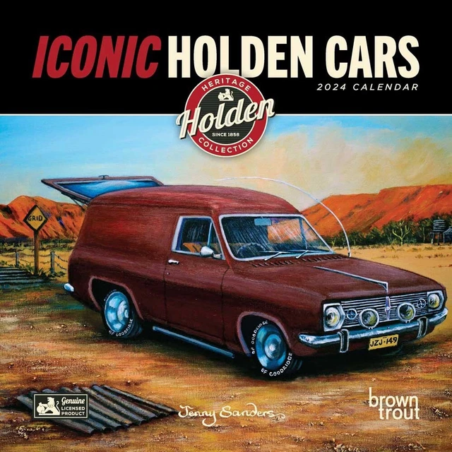 ICONIC HOLDEN CARS 2024 12x24" Monthly Square Wall Calendar 16.99