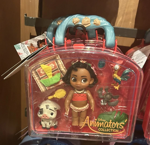 DISNEY STORE ANIMATORS Collection Moana Mini Doll Playset NEW in case