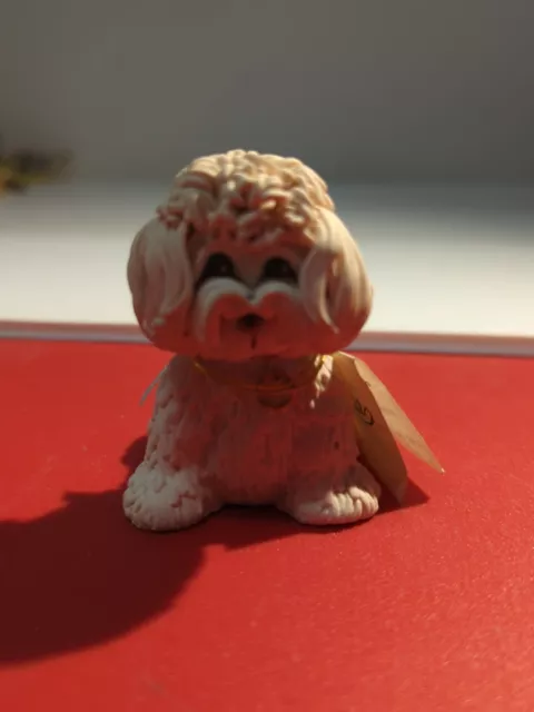 Cecile Baird  Dog Bichon Frise  with Original Tags 2  1/2 inches tall