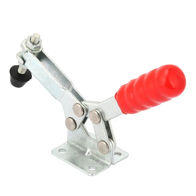 1Pc Carbon Steel Vertical Fixture Horizontal Toggle Clamp Hand Tool 201-C