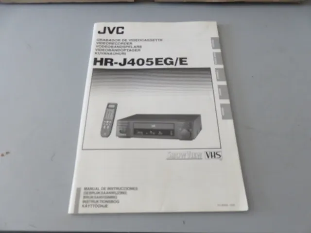 Manuelle Instructions - Enregistreur Vidéo JVC Hr-j405eg / E (Seulement