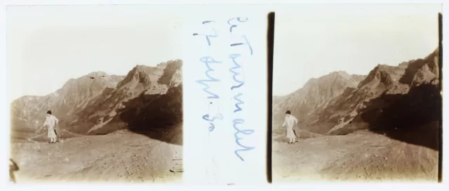 Women's Mountain Fashion 1930 Photo Stereo Glass Plate Vintage V36L10n  2