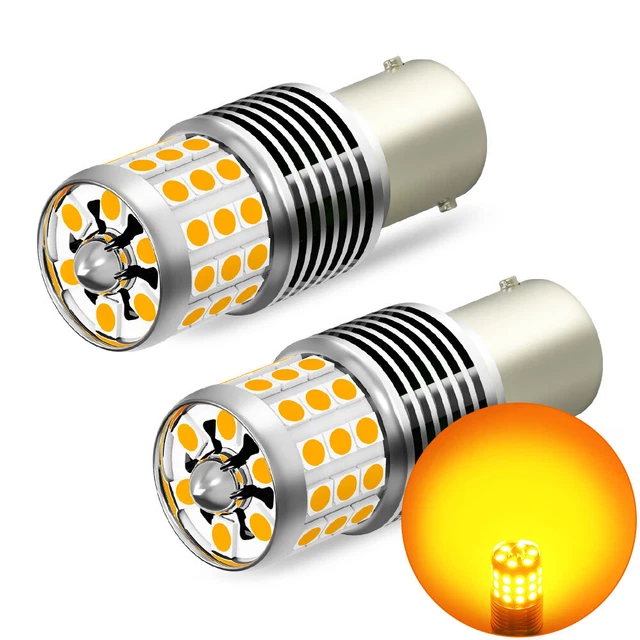 AUXITO 1156 BA15S 42-LED Amber Yellow Rear Turn Signal Blinker Light Bulb 30