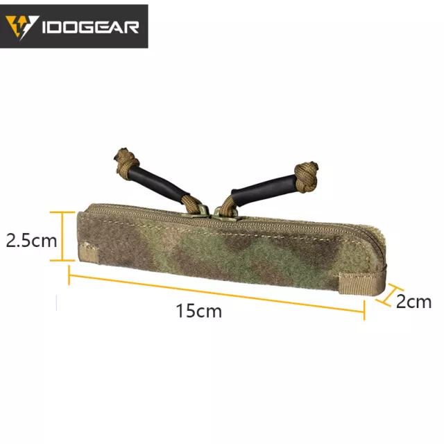 IDOGEAR Tactical Double Zipper Insert Bolsa de almacenamiento Pocket Zipper Army 3