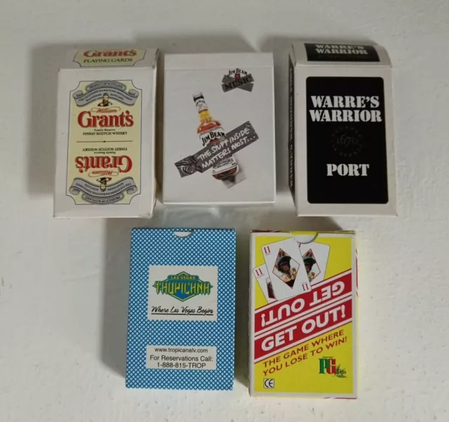 5x Jim Beam Grants Whisky Port PG Tips Las Vegas Playing Cards Bundle Lot #2