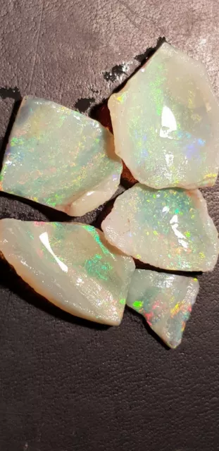 Australian Coober Pedy Genuine Rough Opal 36 Cts .Skin Shell's  Multicolour 3