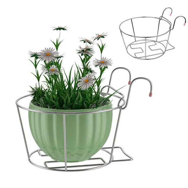 Acier inoxydable Pot de planteur, Garde-corps Pot à fleurs suspendu, Balcon