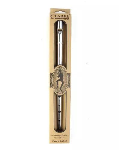 Clarke Original D Nickel Silver Penny Tin Whistle with Gift Box