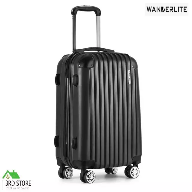 Wanderlite 24" Luggage Sets Suitcase Trolley TSA Travel Hard Case Lightweight