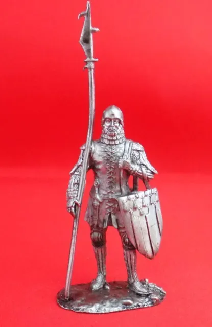 Tin Toy Figurine Figure Soldier 54 mm French urban militia 1370 year Handmade