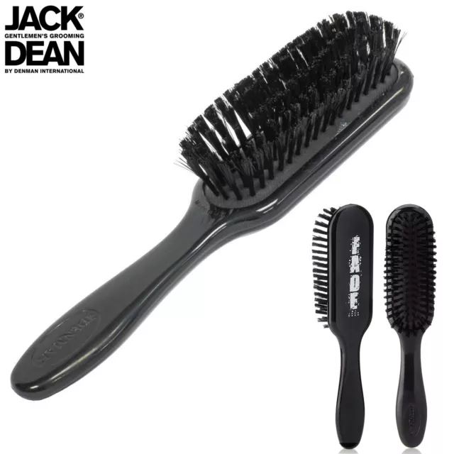 Denman Jack Dean Spazzola Fade Brush Nero Setole Super Soft Per Barba E Capelli