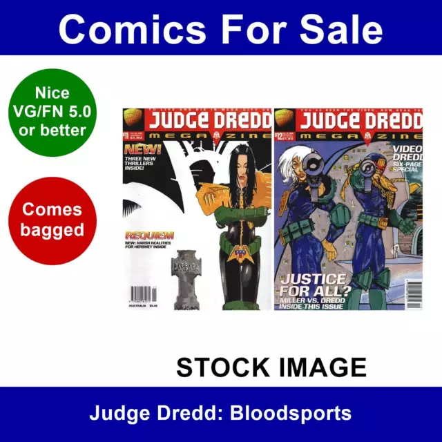 Dredd Megazine Vol 3 #11-12 Judge Dredd Bloodsports all 2 comics VG/FN