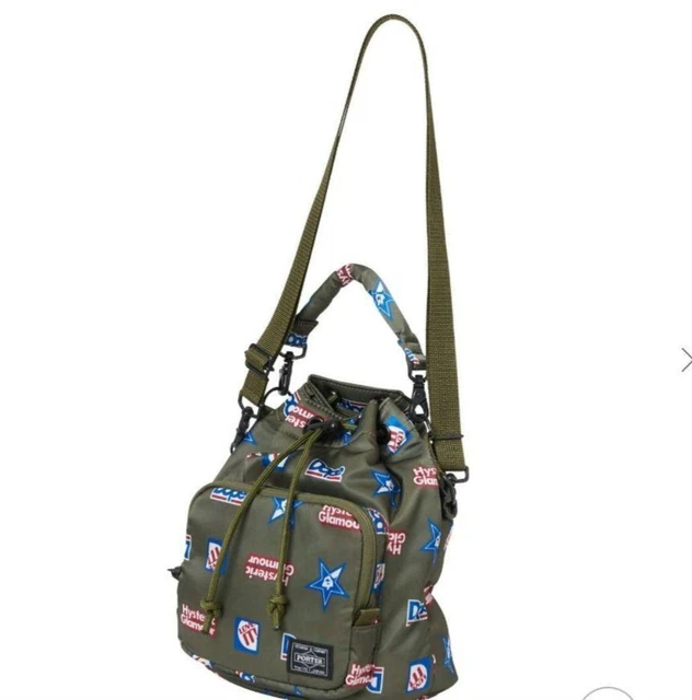 PORTER �~ HYSTERIC GLAMOUR Sac Bandoulière Nylon Kaki Neuf