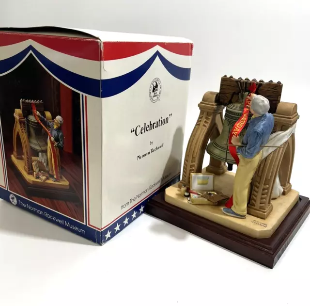 Norman Rockwell Museum Celebration 1982 Figurine Liberty Bell  W/Box & Stand