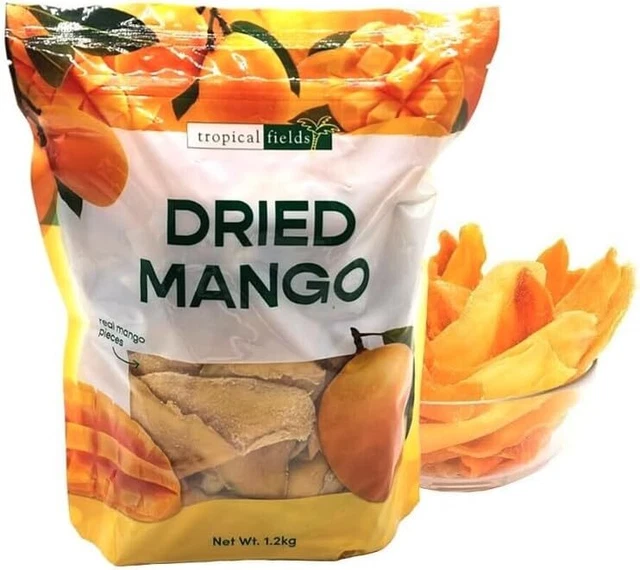 TROPICAL FIELDS REAL Dried Mango Slice Vegetarian Healthy Snack Food 1