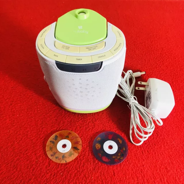 Homedics My Baby Lullaby Sound Spa Projector Machine - MYB-S300 6 Sounds 2 discs