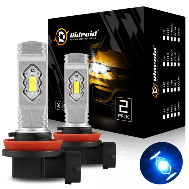 H11 LED Headlight Super Bright Bulbs Kit 8000K Blue 330000LM HIGH/LOW Beam