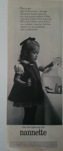 1963 Solo Il Destro Età per Nannette Ragazze Abito Boccia Pesce Rete Vintage Ad