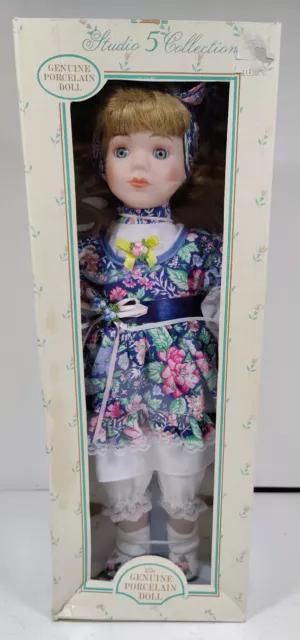 Studio 5 Collection 16" Hand Painted Genuine Porcelain Doll Nib #D-60120 Box