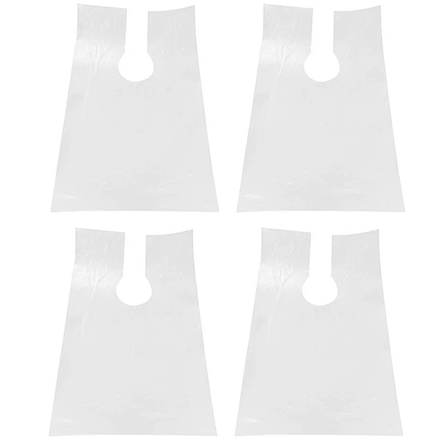 400 piezas Delantal PE Desechable Barbero Tela Onda Permanente Peluquería Corte de Cabello Fr X1I8