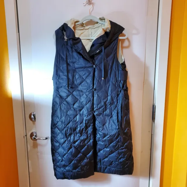 s max mara coat sleeveless long coat with hoodie Size 12 Reversible