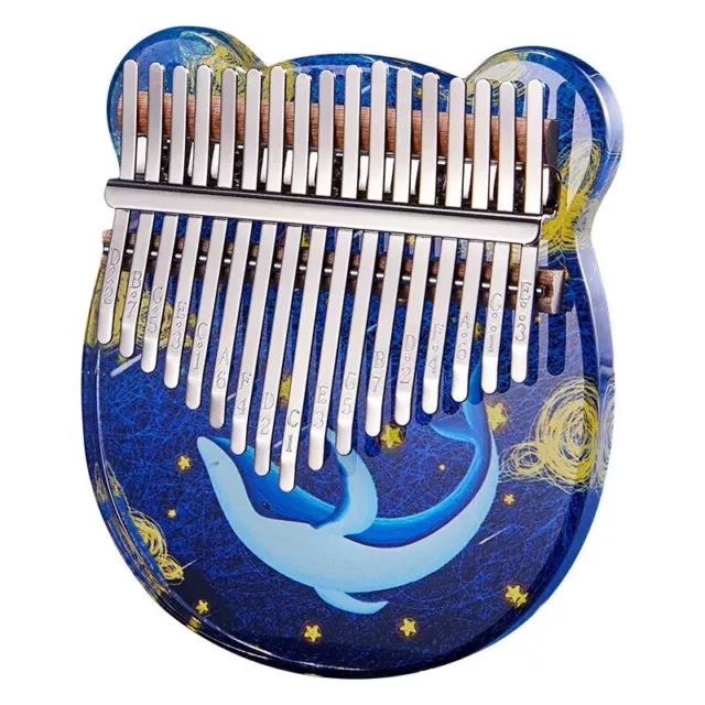 Crystal Clear Cat Shape 17 Key Kalimba Thumb Piano Portable 100% Brand New