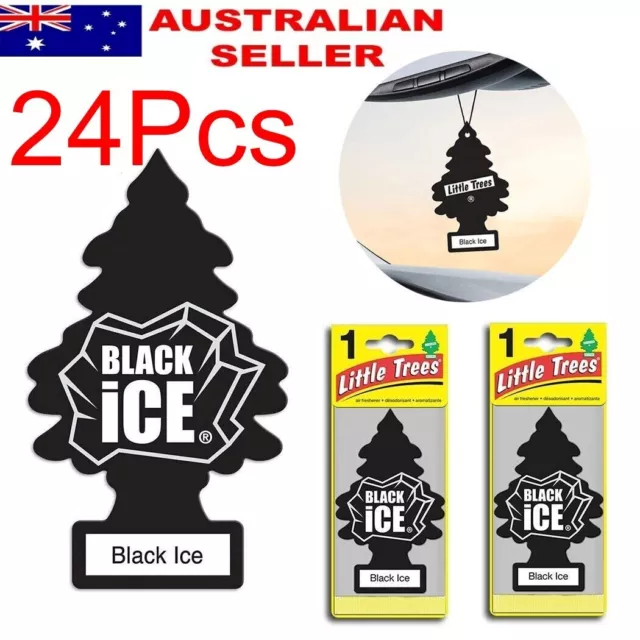 Little Trees Air Freshener Black (3 Pack) Ice Car Truck Taxi Uber Home Office