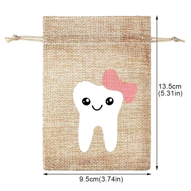 Practical For Girls Linen Durable Tooth Fairy Bag Under Pillow Doorgift