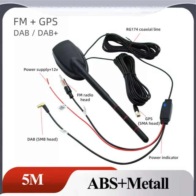 DAB Autoantenne + GPS + FM DACHANTENNE Universal DAB+ Autoantenne KFZ Antenne