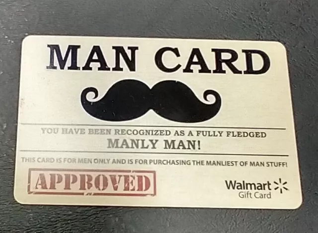 Walmart Collectible MAN CARD - Holy Grail of Gift Cards RECALLED - No Value VHTF