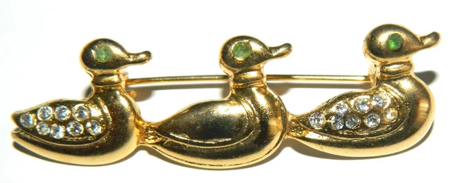 Broche Vintage Chantal Thomass – Métal Doré 24 Carats – Occasion, Pièce Unique