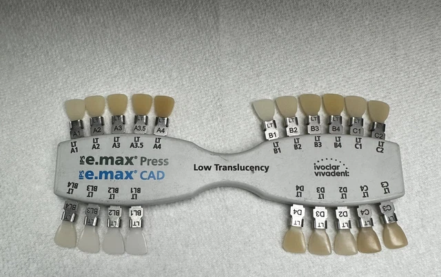 Emax Press/CAD Shade Guide High/Low Translucency