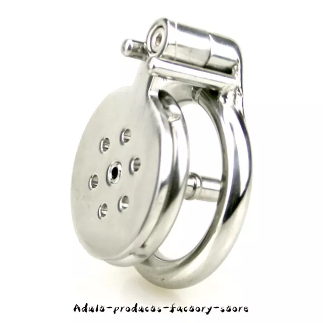 New Stainless Steel Male Chastity Device Pocket-Size Cage Men Metal Lock Belt